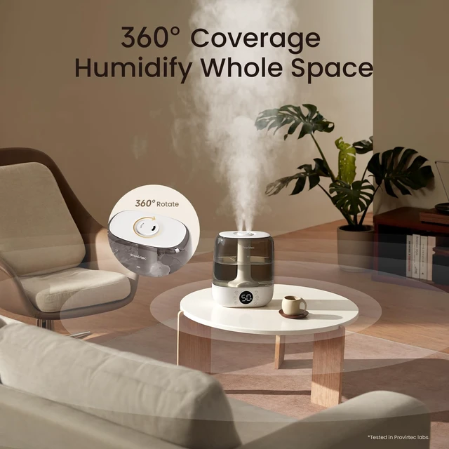 Alt view image 6 of 7 - 6L Easy Clean Humidifier for Large Room, Warm & Cool Mist, Quiet | No-Leak Design, Top Fill, 60H Runtime, 28dB Ultrasonic, Auto Mode, Remote Control for Bedroom, Living Room, Home