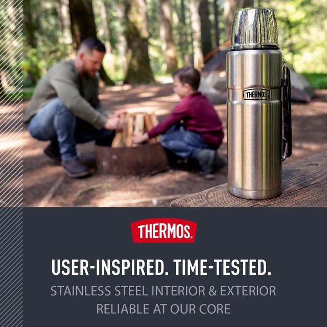 Alt view image 5 of 7 - THERMOS Stainless King Vacuum-Insulated Beverage Bottle, 40 Ounce, Matte Stainless Steel