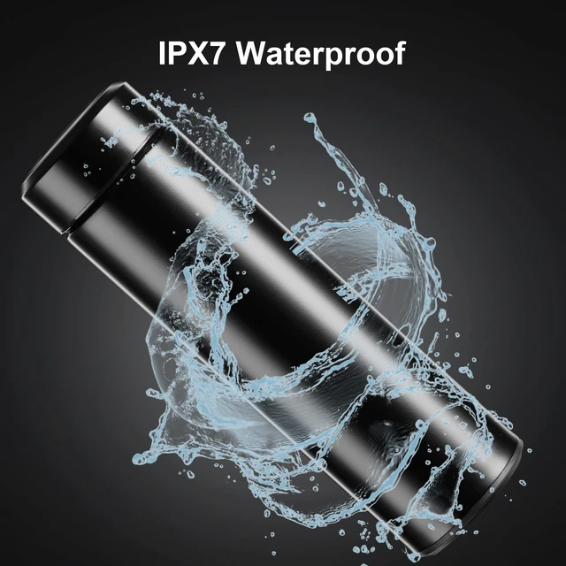 Alt view image 4 of 7 - Insulated Water Bottle, 15 oz Stainless Steel Water Bottle, Black | As a tea bottle or coffee bottle, this double-wall vacuum-insulated metal water bottle keeps drinks hot 12 hrs, cold 24 hrs.