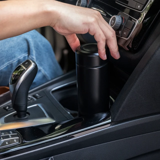 Alt view image 7 of 7 - Insulated Water Bottle, 15 oz Stainless Steel Water Bottle, Black | As a tea bottle or coffee bottle, this double-wall vacuum-insulated metal water bottle keeps drinks hot 12 hrs, cold 24 hrs.