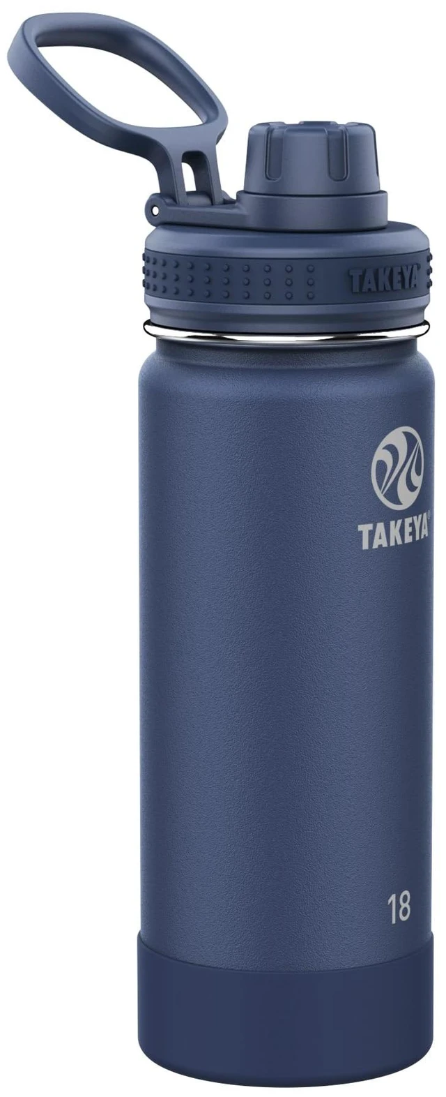 Main image of Actives Stainless Steel Water Bottle, Insulated Spout Lid, Keeps Drinks Cold 24 Hrs, Leakproof, Durable, Dishwasher Safe, Ideal for Gym, Travel, Fits Most Cup Holders, 18 oz/Midnight Blue