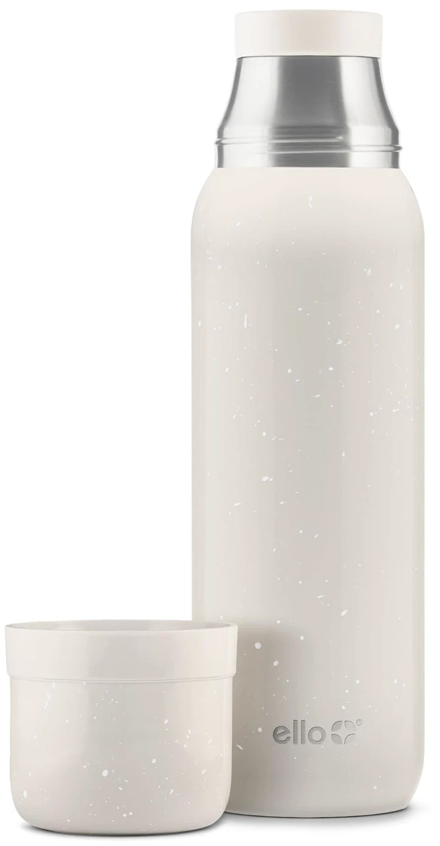 Main image of Therma 32oz Insulated Stainless Steel Thermos with Cup Lid, Cream | Leakproof Thermos With Built-In Cup Lid. BPA-Free, Keeps Drinks Hot For 24 Hours, Great For Coffee, Tea, And Camping.