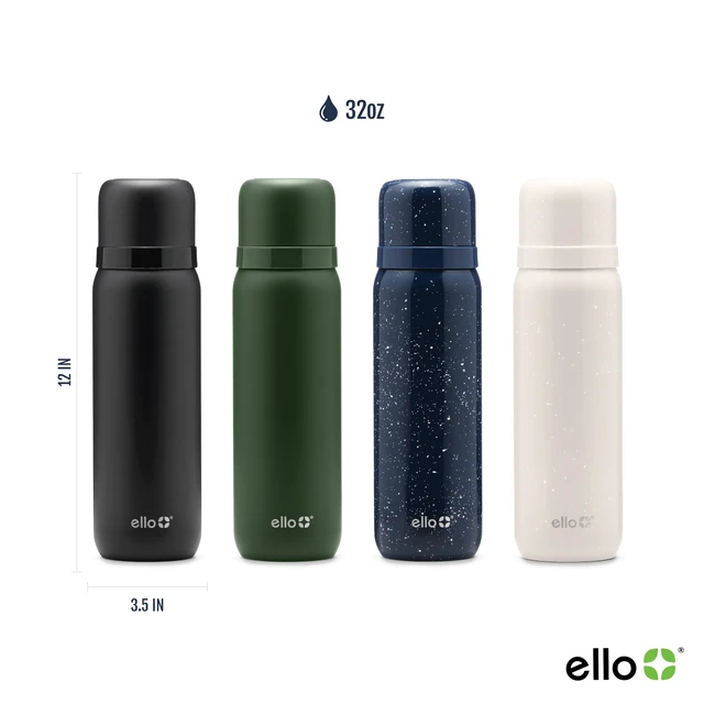 Alt view image 7 of 7 - Therma 32oz Insulated Stainless Steel Thermos with Cup Lid, Cream | Leakproof Thermos With Built-In Cup Lid. BPA-Free, Keeps Drinks Hot For 24 Hours, Great For Coffee, Tea, And Camping.