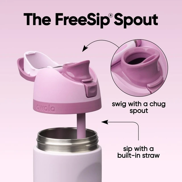 Alt view image 2 of 5 - FreeSip Stainless Steel Water Bottle 24 oz Lilac You A lot