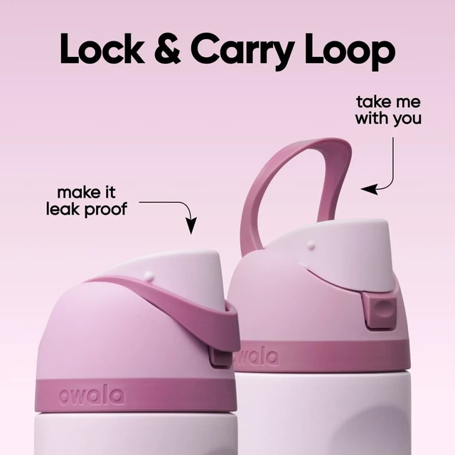 Alt view image 3 of 5 - FreeSip Stainless Steel Water Bottle 24 oz Lilac You A lot