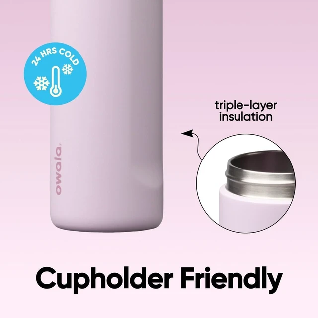 Alt view image 4 of 5 - FreeSip Stainless Steel Water Bottle 24 oz Lilac You A lot