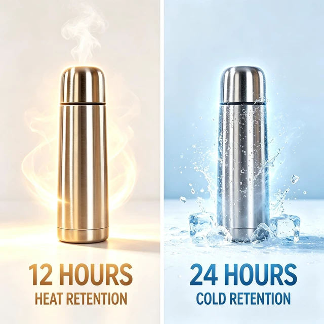 Alt view image 6 of 7 - Stainless Steel Thermal Bottle with Cup Vacuum Insulated Bottle for Hot and Cold Drinks Coffee Cup Travel Mug Vacuum Flask for Tea 17Oz/500Ml(Silver)