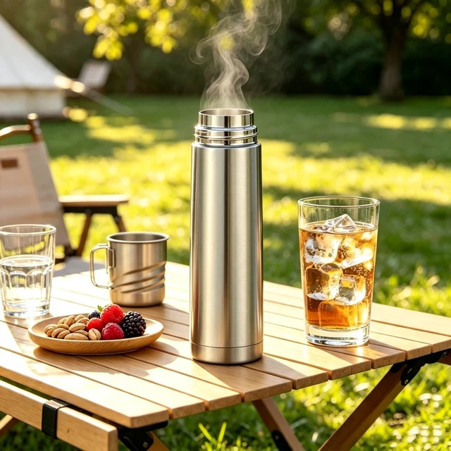 Alt view image 7 of 7 - Stainless Steel Thermal Bottle with Cup Vacuum Insulated Bottle for Hot and Cold Drinks Coffee Cup Travel Mug Vacuum Flask for Tea 17Oz/500Ml(Silver)