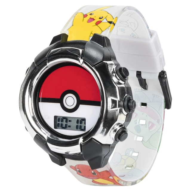 Alt view image 3 of 7 - Kids Pokemon Pokeball Digital LCD Quartz Wrist Watch with Multicolor Strap, Cool Inexpensive Gift & Party Favor for Boys, Girls, Adults All Ages (Model: POK4245AZ)
