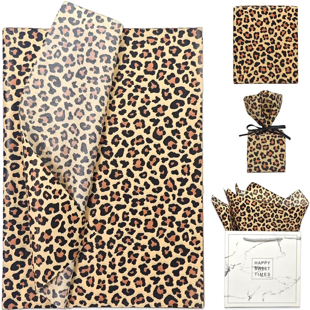 Main image of 60 Sheets Leopard Print Tissue Paper, 20" x 14" Animal Print Gift Wrapping Paper, Safari Cheetah Pattern Tissue Paper for Gift Bags, Birthdays, Weddings, Christmas, DIY Crafts & Party Decor