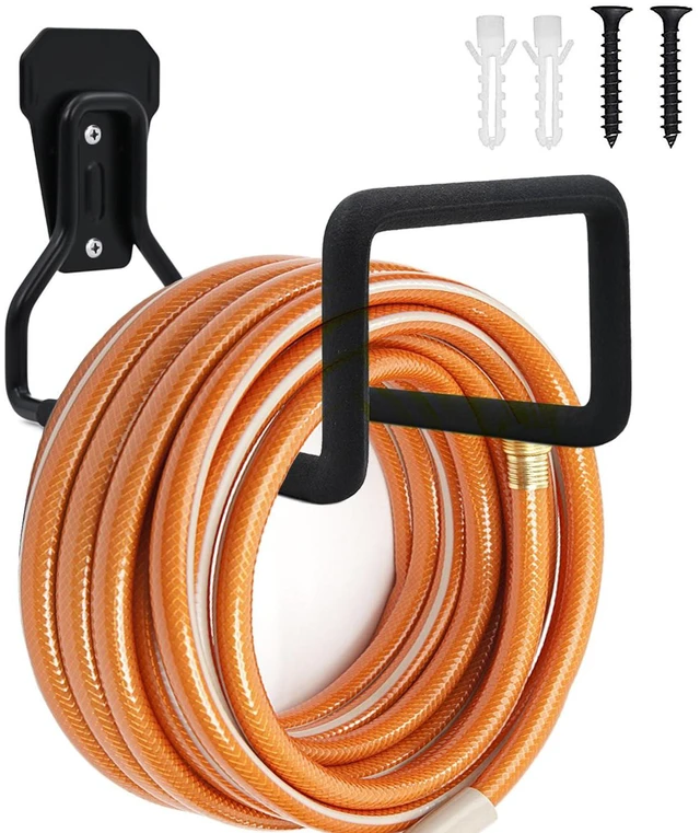 Main image of Garden Hose Holder Wall Mount, Heavy-Duty Metal Water Hose Hanger for Outdoor & Indoor Use, Durable Hose Storage Hook for Yard, Garage, Garden & Utility Areas
