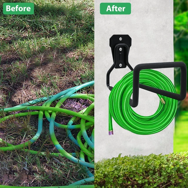 Alt view image 4 of 6 - Garden Hose Holder Wall Mount, Heavy-Duty Metal Water Hose Hanger for Outdoor & Indoor Use, Durable Hose Storage Hook for Yard, Garage, Garden & Utility Areas