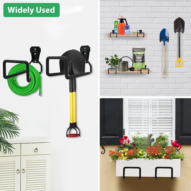Alt view image 6 of 6 - Garden Hose Holder Wall Mount, Heavy-Duty Metal Water Hose Hanger for Outdoor & Indoor Use, Durable Hose Storage Hook for Yard, Garage, Garden & Utility Areas
