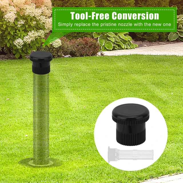 Alt view image 4 of 5 - Spray Shut Off Nozzle for Hunter Pro Spray PS Ultra Heads 916400sp | Plastic Shut Off Nozzle, Built-In Filters Included, Prevents Runoff and Over-Irrigation, Black Color, Easy to Install