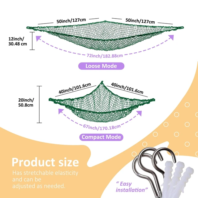 Alt view image 2 of 5 - Stuffed Animal Net Hammock for Plush Toys, Corner Stuffed Animal Organizer for Kids' Rooms, Hanging Toy Storage Net for Plushie Collection, Space-Saving Bedroom Decor