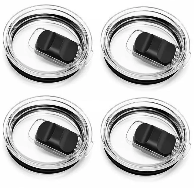 Main image of 4 Pack 20 oz Magnetic Tumbler Lids, Spill-Proof Replacement Slider Lids Compatible with YETI 20 oz Tumbler, 10 oz & 24 oz Mugs, BPA-Free Cup Lids