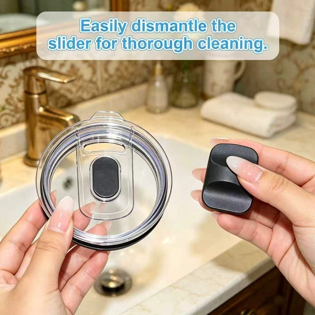 Alt view image 6 of 6 - 4 Pack 20 oz Magnetic Tumbler Lids, Spill-Proof Replacement Slider Lids Compatible with YETI 20 oz Tumbler, 10 oz & 24 oz Mugs, BPA-Free Cup Lids