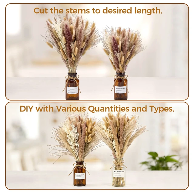 Alt view image 4 of 7 - Pampas Grass Decor, Dried Flowers Bouquet for Boho Home Farmhouse Decor | Arrangement for Bohemian Wall Art, Western Home, Living Room, Bedroom, Wedding Table & Fall Decor