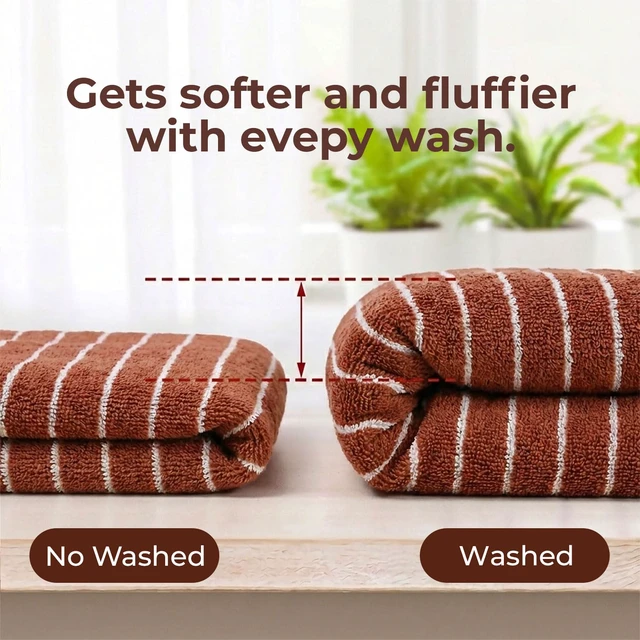 Alt view image 6 of 7 - 2-Piece Terracotta Striped Hand Towels - Fall Kitchen & Bathroom Towels | 13" x 29", Rustic Autumn Decor