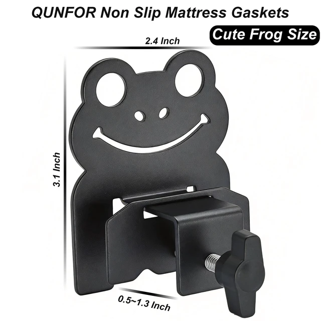 Alt view image 2 of 7 - Adjustable Non Slip Mattress Gaskets,6 PCS,Cute Frog,Furniture Parts | Keep in Place Sliding Gripper, Mattress Holder for Bed Frame