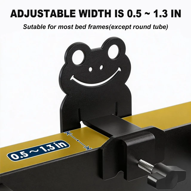 Alt view image 3 of 7 - Adjustable Non Slip Mattress Gaskets,6 PCS,Cute Frog,Furniture Parts | Keep in Place Sliding Gripper, Mattress Holder for Bed Frame