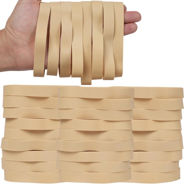 Alt view image 2 of 6 - Rubber Bands 40 Pcs Size#105 Large Big Wide Heavy Duty Elastic Rubber Band | Strong Elastic Bands for Office Supplies Outdoor (5.12" x 0.6")
