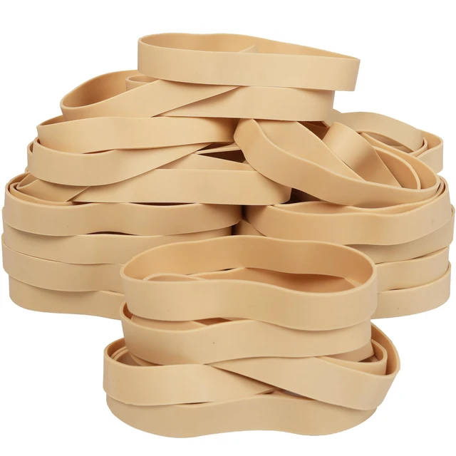 Alt view image 4 of 6 - Rubber Bands 40 Pcs Size#105 Large Big Wide Heavy Duty Elastic Rubber Band | Strong Elastic Bands for Office Supplies Outdoor (5.12" x 0.6")