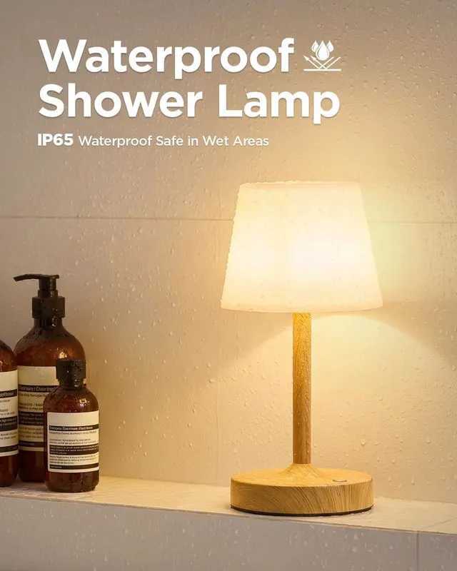 Alt view image 2 of 7 - IP65 Waterproof Rechargeable Bath/Bathroom Touch Light (Wireless) | 5200mAh Battery-Powered, Stepless Dimming, Portable LED Light Suitable for Bathtubs, Outdoors, Bedrooms, Patios, and Camping