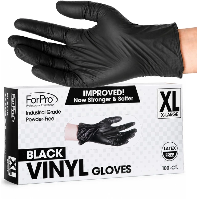 Main image of Disposable Vinyl Gloves, 3.9 Mil, Powder & Latex-Free, Food Safe | Industrial Grade, Ultra Strong, Multi-Purpose Gloves | Non-Sterile, Ambidextrous