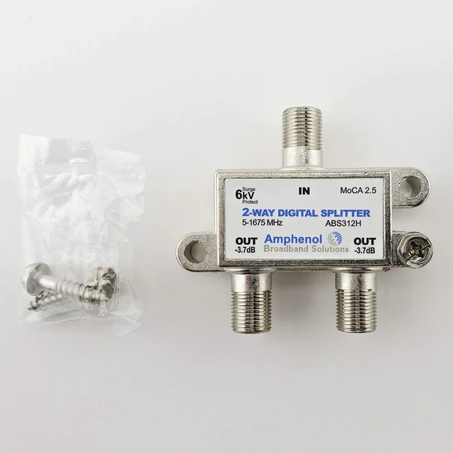 Alt view image 2 of 5 - 2Way Digital Coaxial Splitter, MoCA 2.5 Compatible, ABS312H
