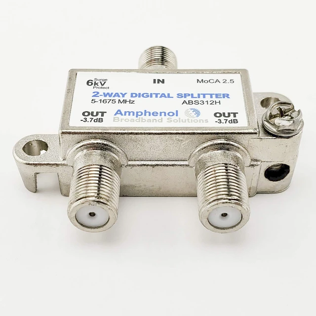 Alt view image 3 of 5 - 2Way Digital Coaxial Splitter, MoCA 2.5 Compatible, ABS312H