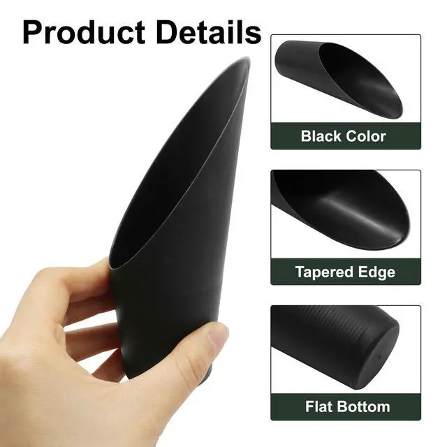 Alt view image 3 of 5 - Bonsai Soil Scoops Plastic Garden Shovels, Black, 1 Pcs | Colorful Mini Potting Scoops, For Plant Succulent, Lightweight and Stable Design, For Easy Gardening and Transplanting Tasks