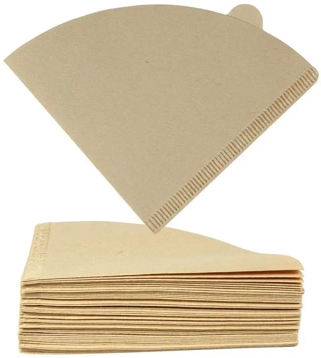 Main image of Coffee Filters, Unbleached Disposable Paper Cone Filter, Size 02, for Pour Over and Drip Coffee Maker (2-4 Cup) (40)