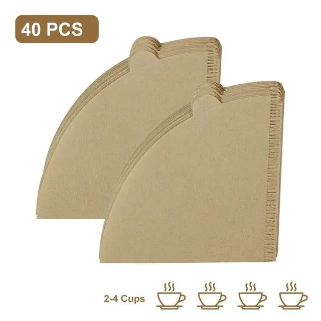 Alt view image 3 of 7 - Coffee Filters, Unbleached Disposable Paper Cone Filter, Size 02, for Pour Over and Drip Coffee Maker (2-4 Cup) (40)