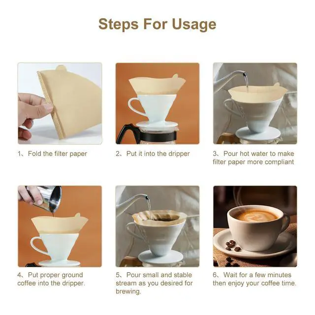 Alt view image 6 of 7 - Coffee Filters, Unbleached Disposable Paper Cone Filter, Size 02, for Pour Over and Drip Coffee Maker (2-4 Cup) (40)