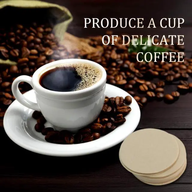 Alt view image 4 of 7 - 400 Pack Of Natural, Unbleached Disposable Coffee Filter Discs | Designed for Percolator Coffee Makers2.5-Inch Ideal for Use At Home, Office, Or Camping.