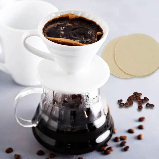 Alt view image 6 of 7 - 400 Pack Of Natural, Unbleached Disposable Coffee Filter Discs | Designed for Percolator Coffee Makers2.5-Inch Ideal for Use At Home, Office, Or Camping.