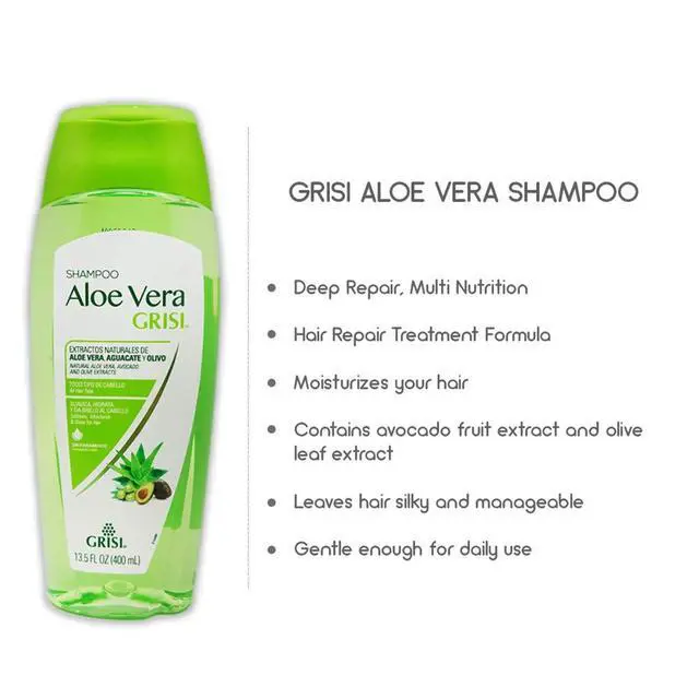 Alt view image 3 of 5 - Aloe Vera Shampoo | Moisturizing Hair Product with Aloe Extract, Paraben-Free for Soft, Shiny Hair - 13.5 Fl Ounces