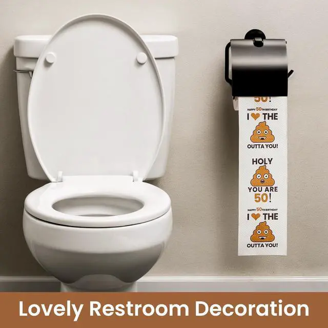 Alt view image 5 of 7 - 50th Birthday Gifts for Men Him Women Her Toilet Roll Paper | Can-shaped Package, Unique, Funny - 50th Birthday Decorations, Party Favors - 50 Years Old Gift Ideas for Family, Friends