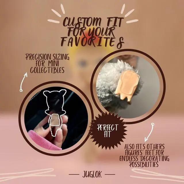 Alt view image 3 of 7 - 72 Pcs Sticky Pads for Mini Dolls Reusable Clear Putty for 10cm Figurines, No Residue Wall Tack for Standing or Lying Doll Display, Compatible with Mini Collectible Toys(72 PCS)
