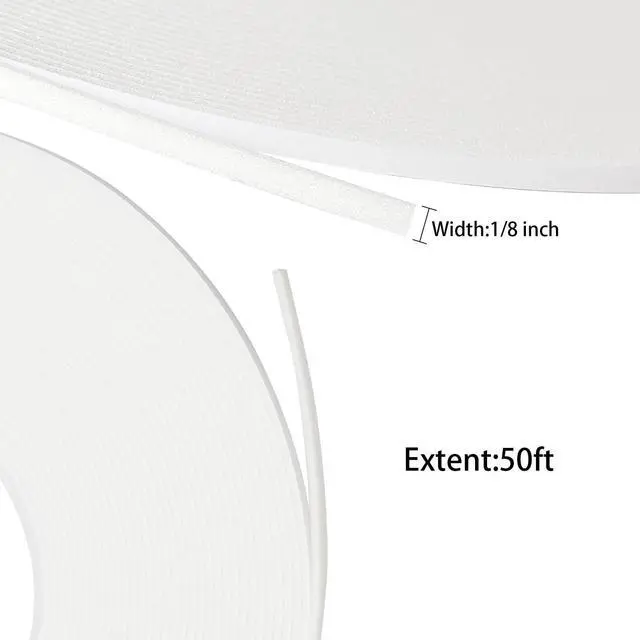 Alt view image 3 of 6 - 2 Roll of White Double Sided Foam Tape,PE Foam TapeWhite Mounting Adhesive Tape (1/8 Inch by 50 Feet)