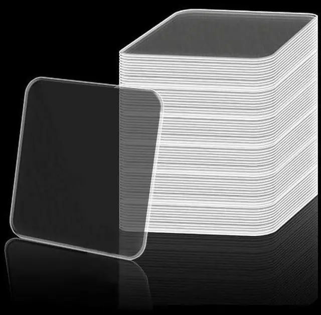 Alt view image 4 of 7 - 40 Double Sided Clear Mounting Square Tape, Self Adhesive Gel Sticky Pads - Waterproof & Removable - Transparent - DIY Craft (30mm x 40)