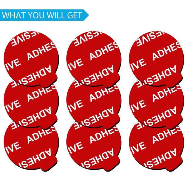 Alt view image 7 of 7 - 9 Pack Sticky Adhesive Compatible with Socket Base, Double-Sided Replacement Tape for Collapsible Grip & Stand Back - 9pcs 1.4 inches(35mm) Adhesive Tapes