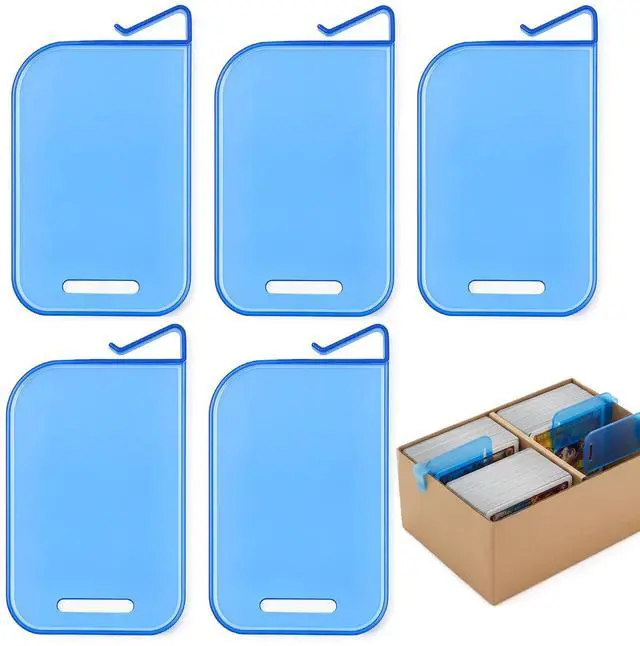 Main image of Card Box Dividers Trading Card Dividers, Adjustable Plastic Storage Box Partition Clips, Cardboard Separators for Collectors
