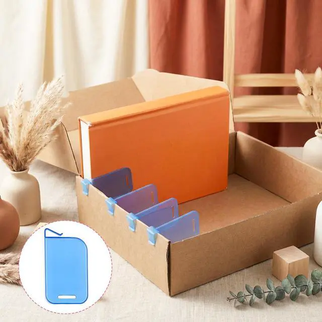 Alt view image 3 of 7 - Card Box Dividers Trading Card Dividers, Adjustable Plastic Storage Box Partition Clips, Cardboard Separators for Collectors