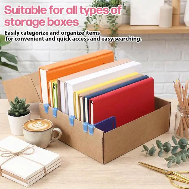 Alt view image 4 of 7 - Card Box Dividers Trading Card Dividers, Adjustable Plastic Storage Box Partition Clips, Cardboard Separators for Collectors