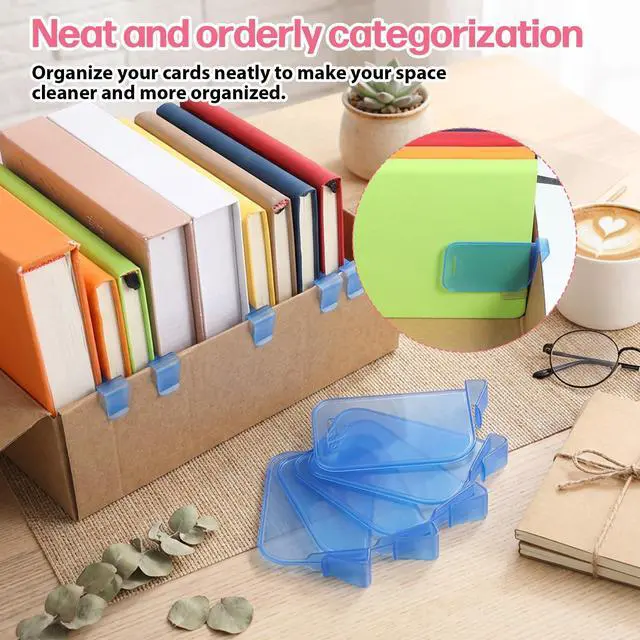 Alt view image 7 of 7 - Card Box Dividers Trading Card Dividers, Adjustable Plastic Storage Box Partition Clips, Cardboard Separators for Collectors
