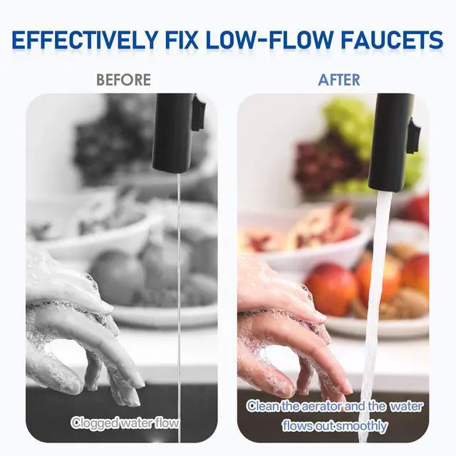 Alt view image 4 of 7 - 10 Pieces Faucet Aerator Removal Tool, Aerator Wrench Key Set Universal Sink Removal Wrench Tool with 5 Sizes M16.5, M21.5, M22.5, M24 for Bathroom Kitchen Faucet Maintenance