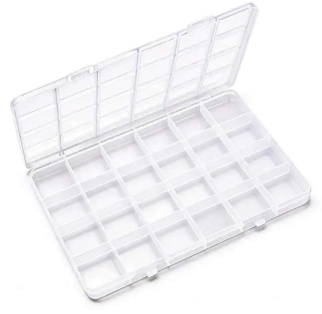 Main image of 24 Grids Bead Organizer, Craft Organizers and Storage, Acrylic Organizers, Plastic Bead Organizer Box for Crafts Organizing Storing