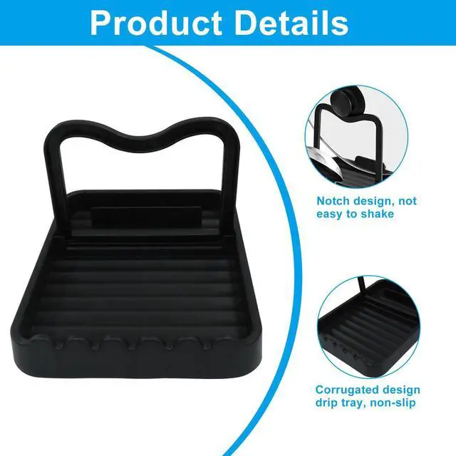 Alt view image 4 of 5 - Plastic Spoon and Pot Lid Holder | Spoon Rest, Heat-Resistant, Multifunctional Spatula Holder, For Stovetop/Kitchen Counter